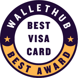 WalletHub Best Visa Credit Card Award badge